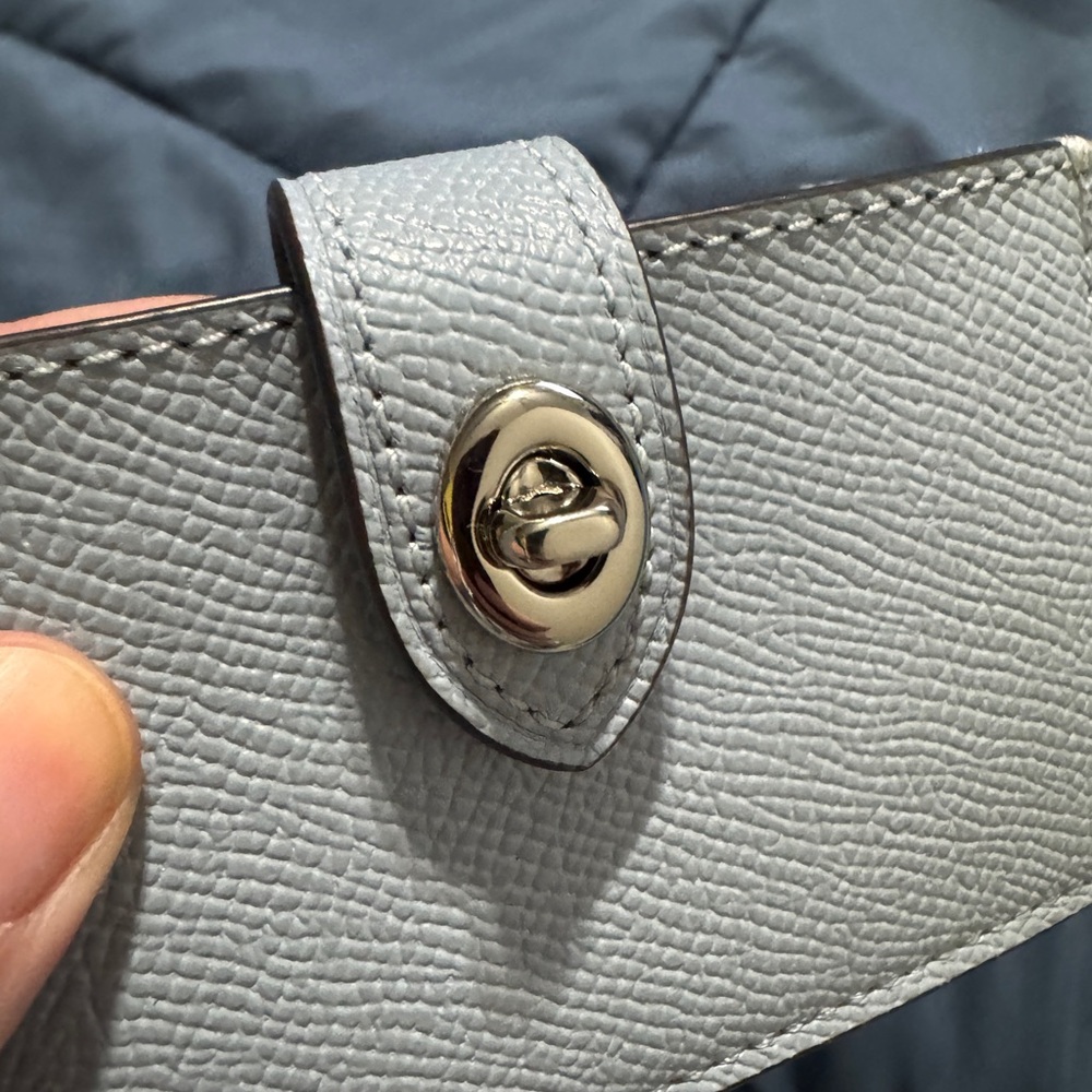 Coach Pale blue Leather Card Holder - Picture 6 of 16